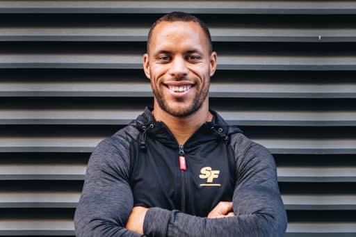 Lucas playing for Jamaica vs Trinidad at the Rugby 7s